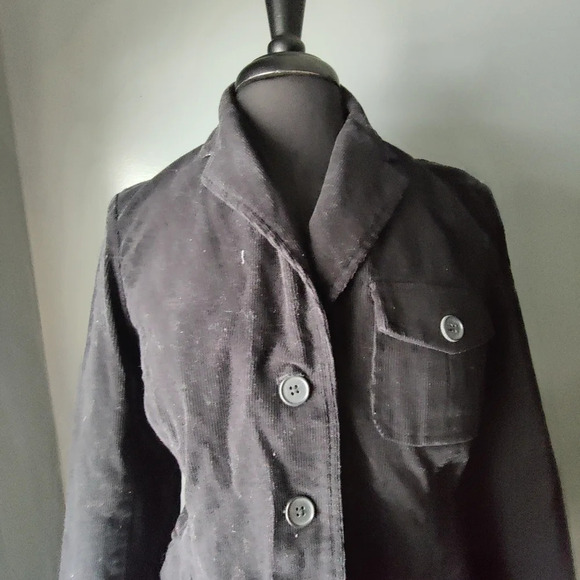 Lands' End Corduroy Black Blazer - Picture 2 of 5